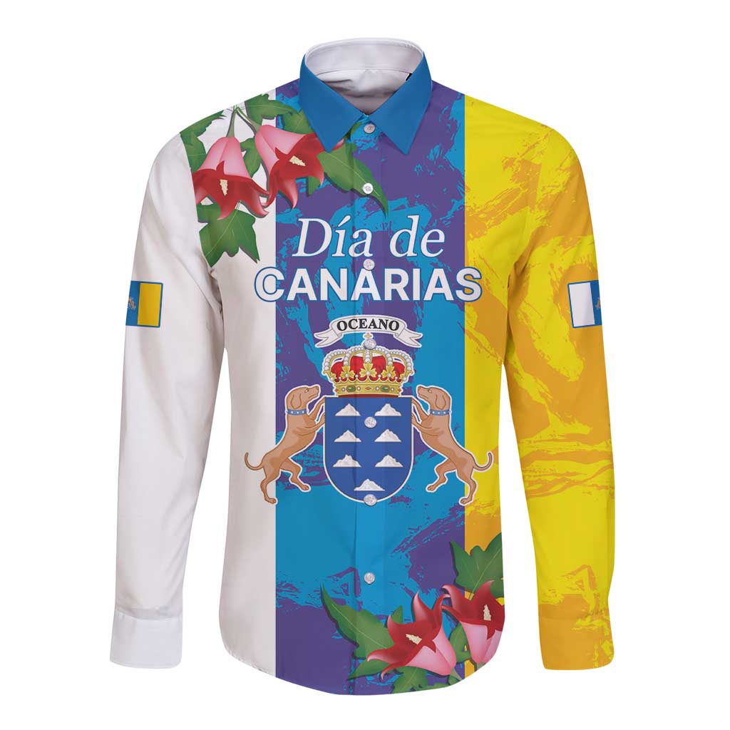 Canary Islands Dia de Canarias Long Sleeve Button Shirt 42th Anniversary