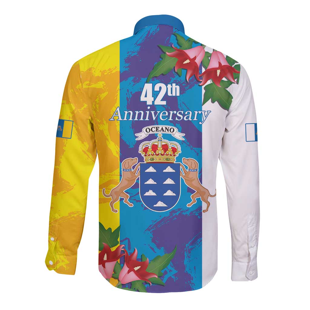 Canary Islands Dia de Canarias Long Sleeve Button Shirt 42th Anniversary
