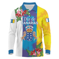 Canary Islands Dia de Canarias Long Sleeve Polo Shirt 42th Anniversary