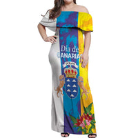 Canary Islands Dia de Canarias Off Shoulder Maxi Dress 42th Anniversary