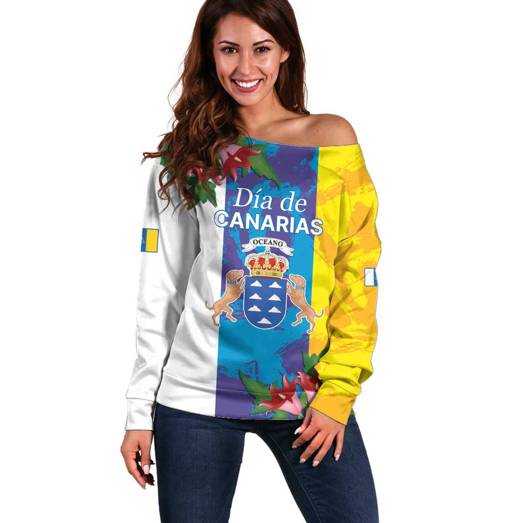 Canary Islands Dia de Canarias Off Shoulder Sweater 42th Anniversary