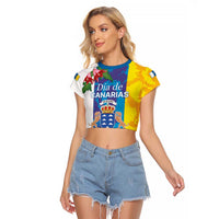 Canary Islands Dia de Canarias Raglan Cropped T Shirt 42th Anniversary