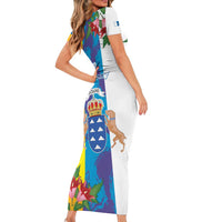 Canary Islands Dia de Canarias Short Sleeve Bodycon Dress 42th Anniversary