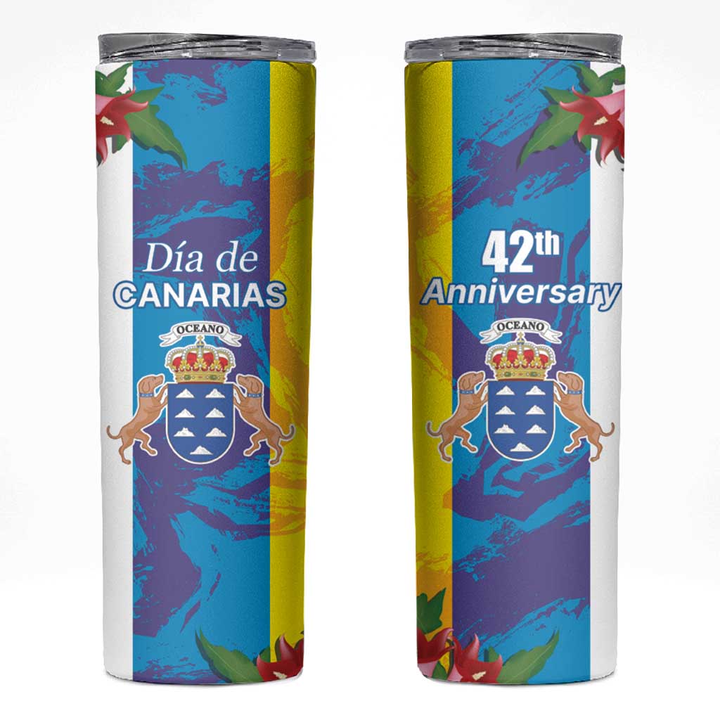 Canary Islands Dia de Canarias Skinny Tumbler 42th Anniversary