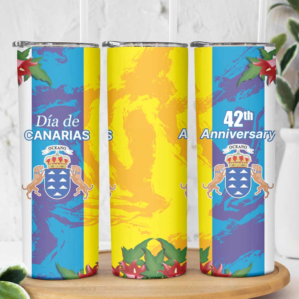 Canary Islands Dia de Canarias Skinny Tumbler 42th Anniversary