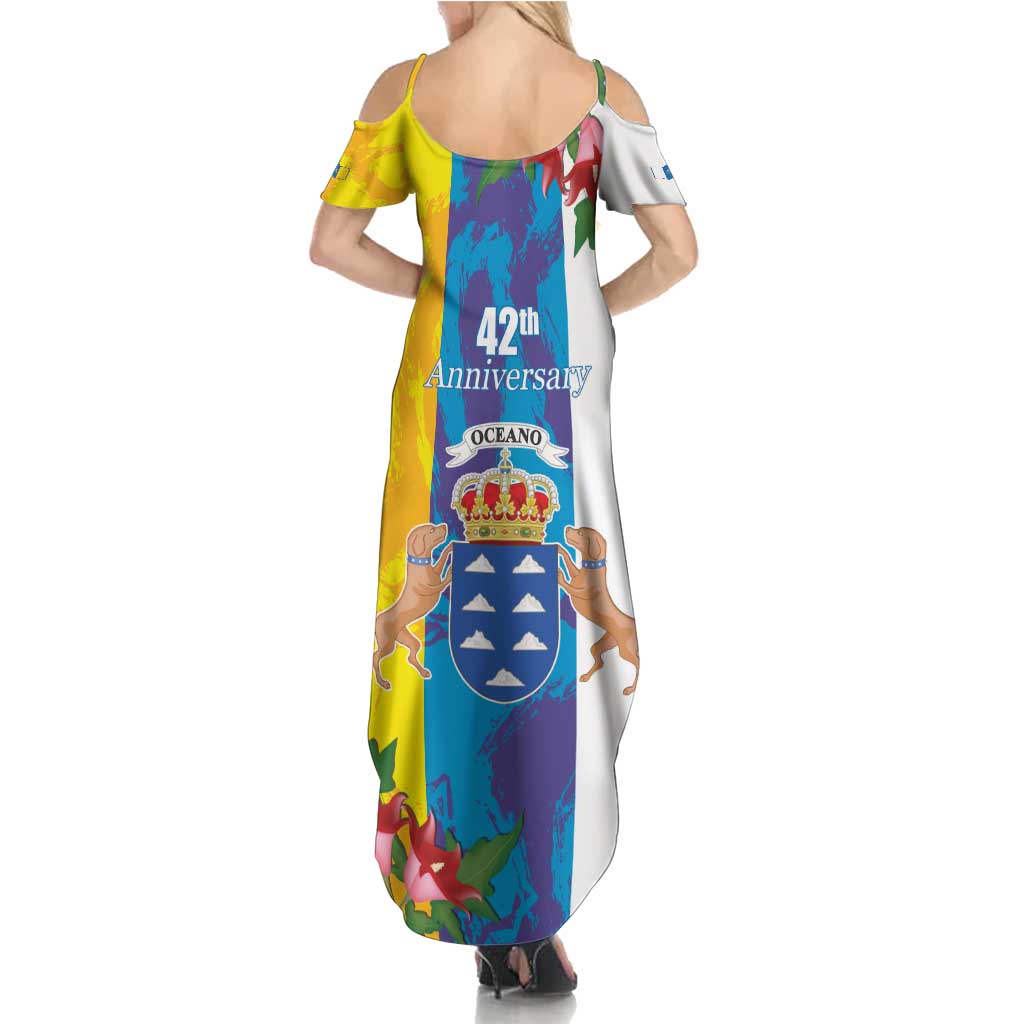 Canary Islands Dia de Canarias Summer Maxi Dress 42th Anniversary