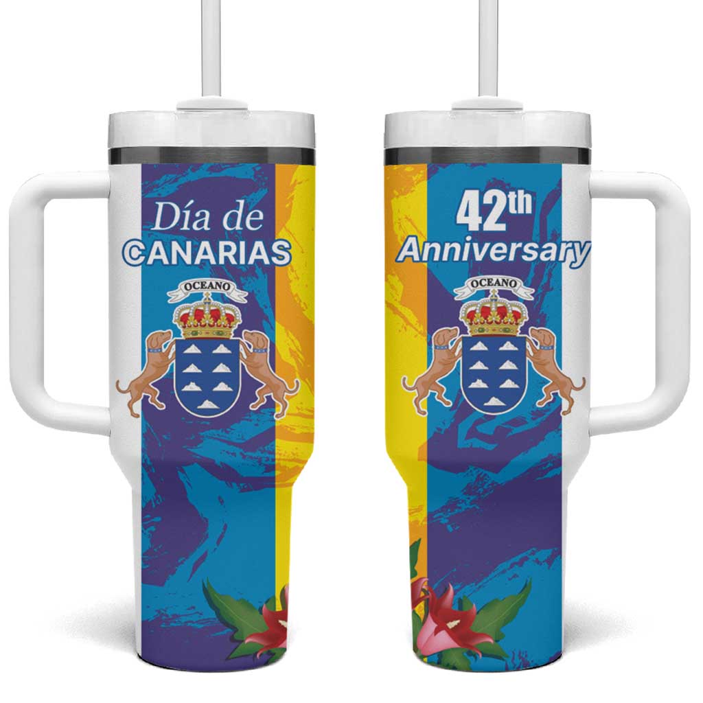 Canary Islands Dia de Canarias Tumbler With Handle 42th Anniversary
