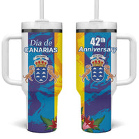 Canary Islands Dia de Canarias Tumbler With Handle 42th Anniversary