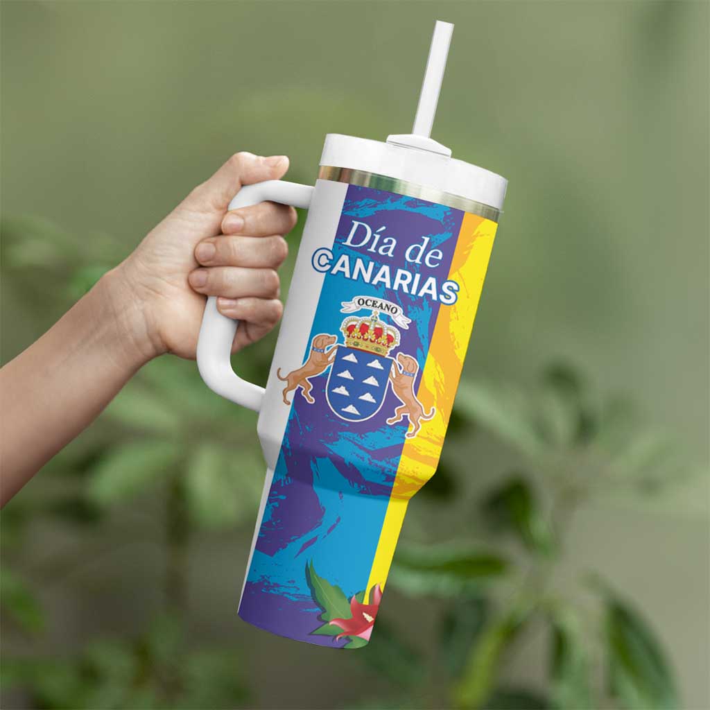 Canary Islands Dia de Canarias Tumbler With Handle 42th Anniversary