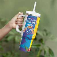 Canary Islands Dia de Canarias Tumbler With Handle 42th Anniversary