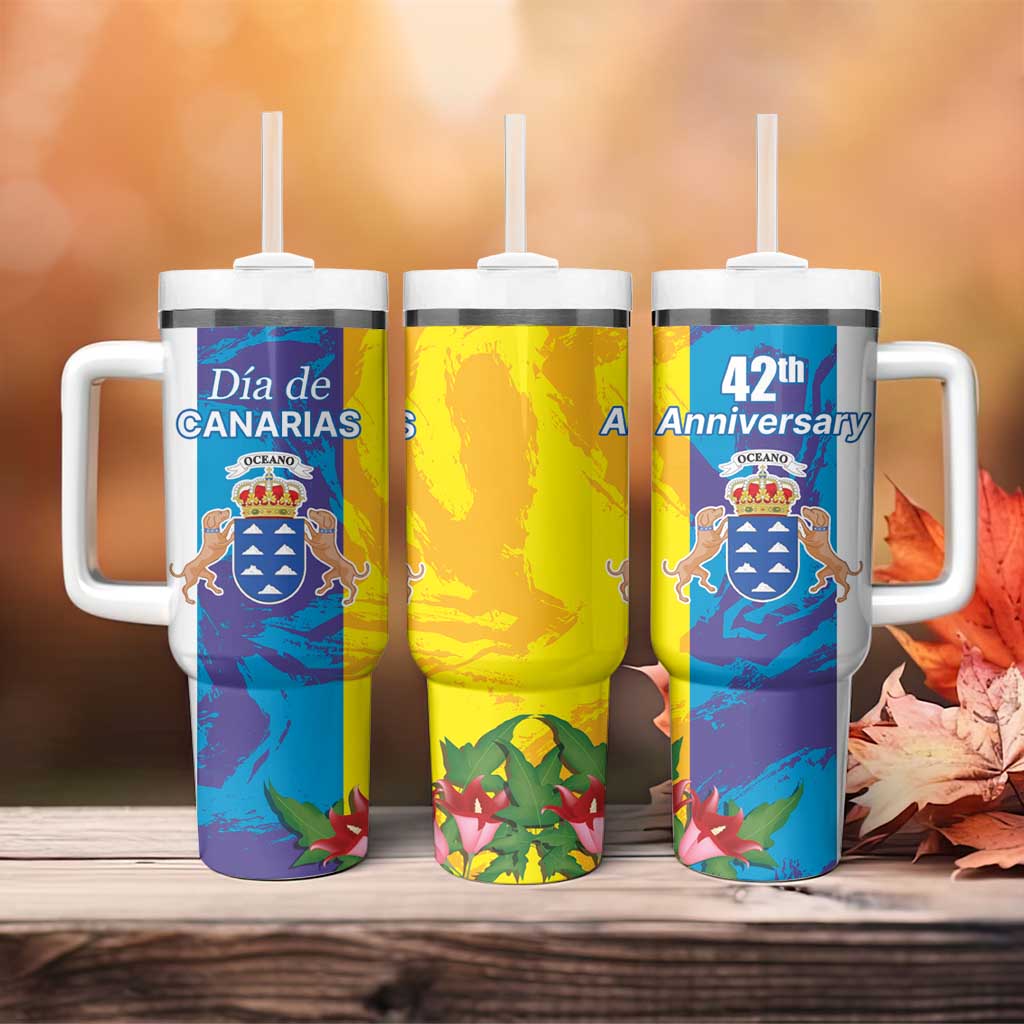 Canary Islands Dia de Canarias Tumbler With Handle 42th Anniversary