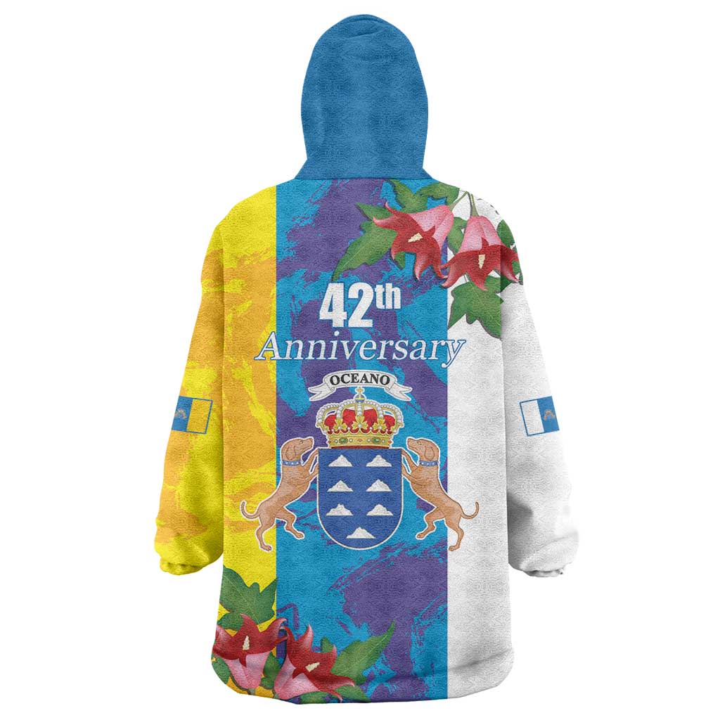 Canary Islands Dia de Canarias Wearable Blanket Hoodie 42th Anniversary