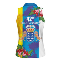Canary Islands Dia de Canarias Women Sleeveless Polo Shirt 42th Anniversary