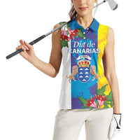 Canary Islands Dia de Canarias Women Sleeveless Polo Shirt 42th Anniversary