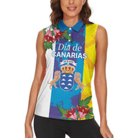 Canary Islands Dia de Canarias Women Sleeveless Polo Shirt 42th Anniversary