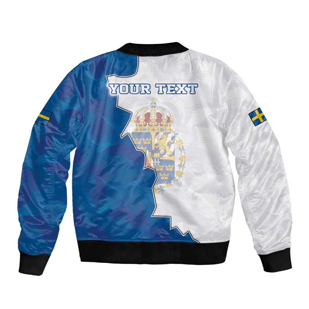 Personalized Kingdom of Sweden Coat of arms Bomber Jacket
