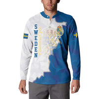 Personalized Kingdom of Sweden Coat of arms Button Sweatshirt