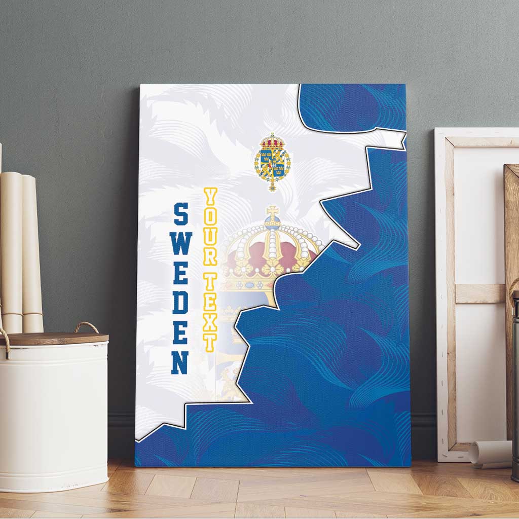 Personalized Kingdom of Sweden Coat of arms Canvas Wall Art