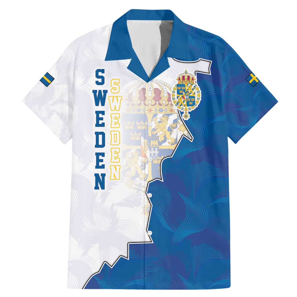 Personalized Kingdom of Sweden Coat of arms Family Matching Mermaid Dress and Hawaiian Shirt