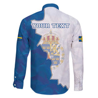 Personalized Kingdom of Sweden Coat of arms Family Matching Mermaid Dress and Hawaiian Shirt