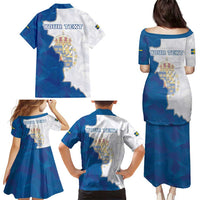 Personalized Kingdom of Sweden Coat of arms Family Matching Puletasi and Hawaiian Shirt