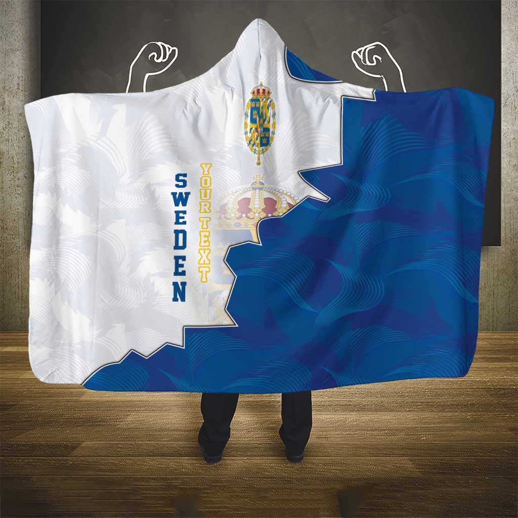 Personalized Kingdom of Sweden Coat of arms Hooded Blanket