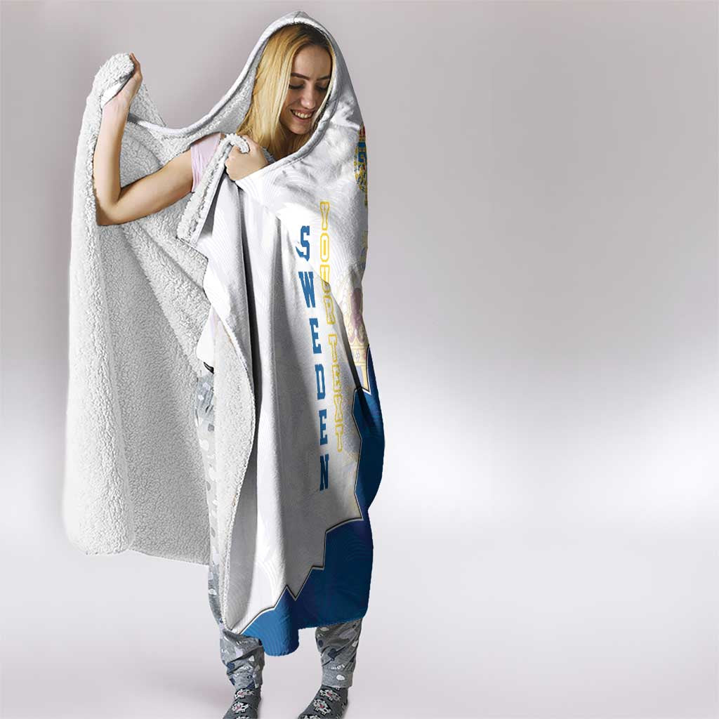 Personalized Kingdom of Sweden Coat of arms Hooded Blanket