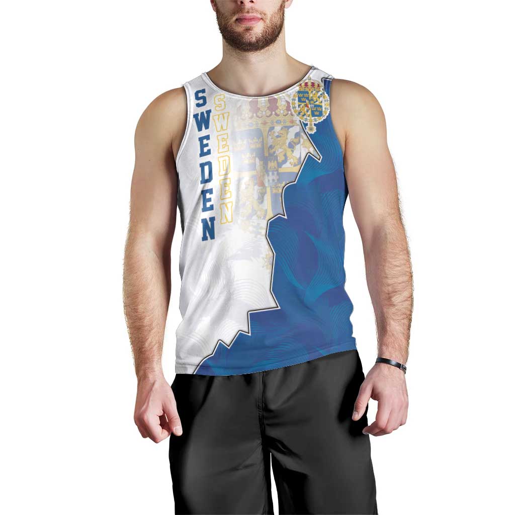 Personalized Kingdom of Sweden Coat of arms Men Tank Top