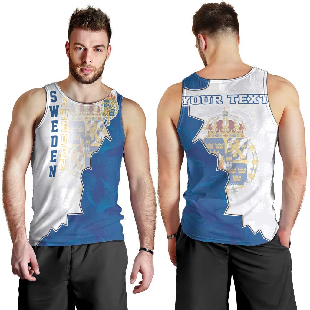 Personalized Kingdom of Sweden Coat of arms Men Tank Top