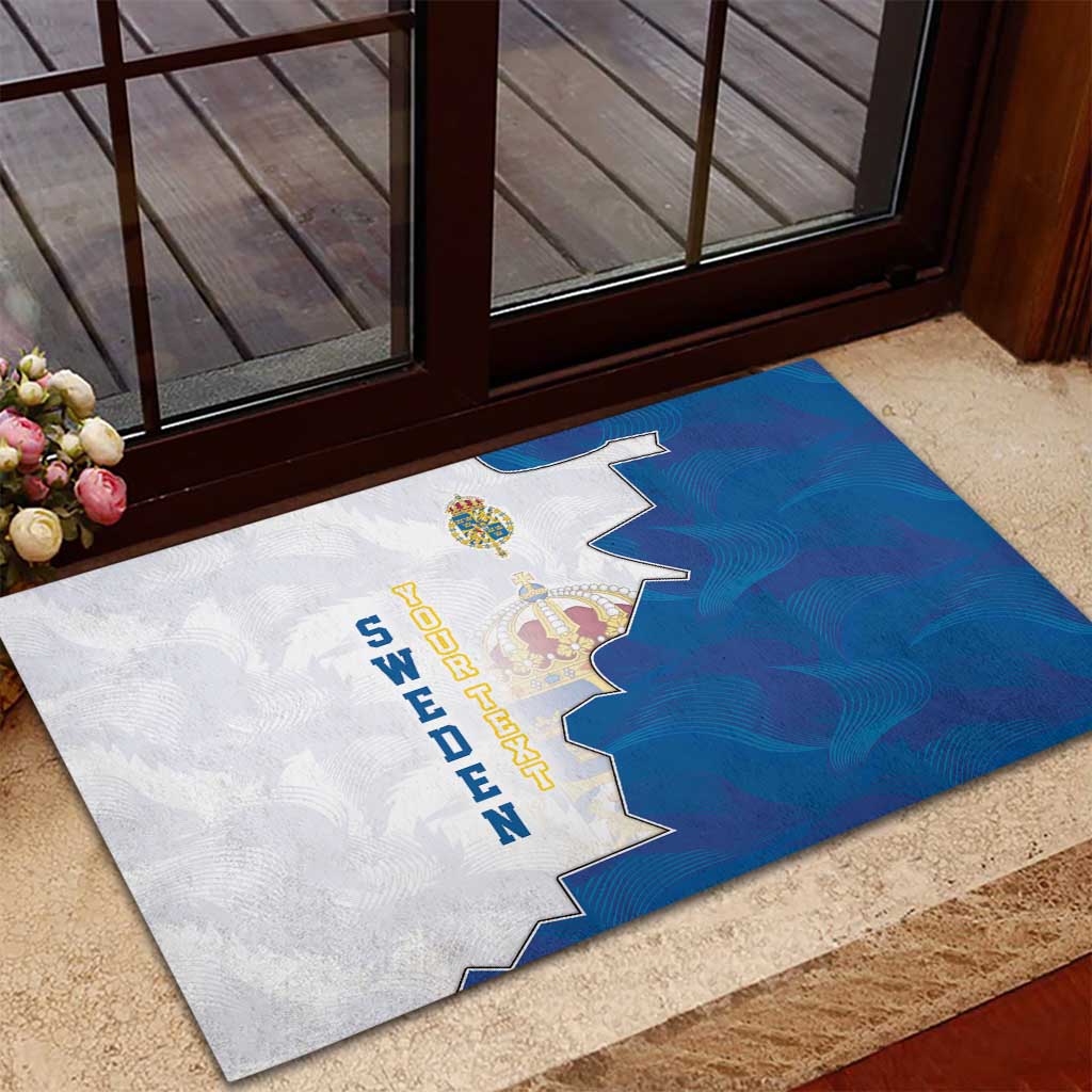 Personalized Kingdom of Sweden Coat of arms Rubber Doormat