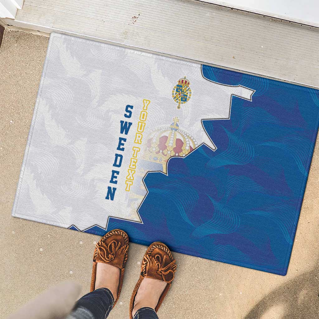 Personalized Kingdom of Sweden Coat of arms Rubber Doormat