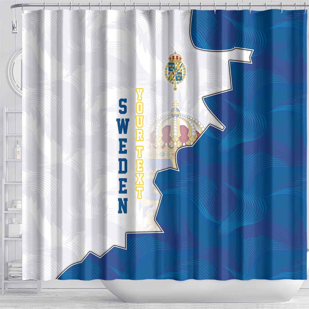 Personalized Kingdom of Sweden Coat of arms Shower Curtain