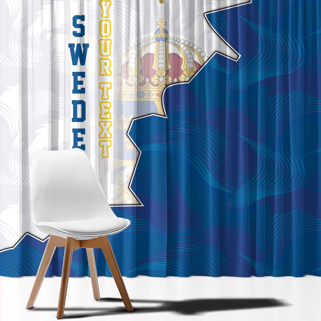 Personalized Kingdom of Sweden Coat of arms Window Curtain