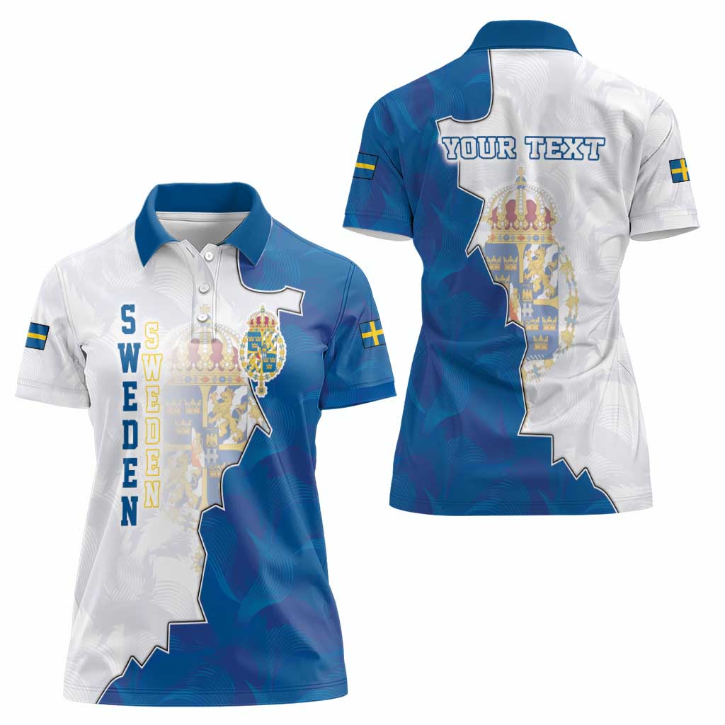 Personalized Kingdom of Sweden Coat of arms Women Polo Shirt
