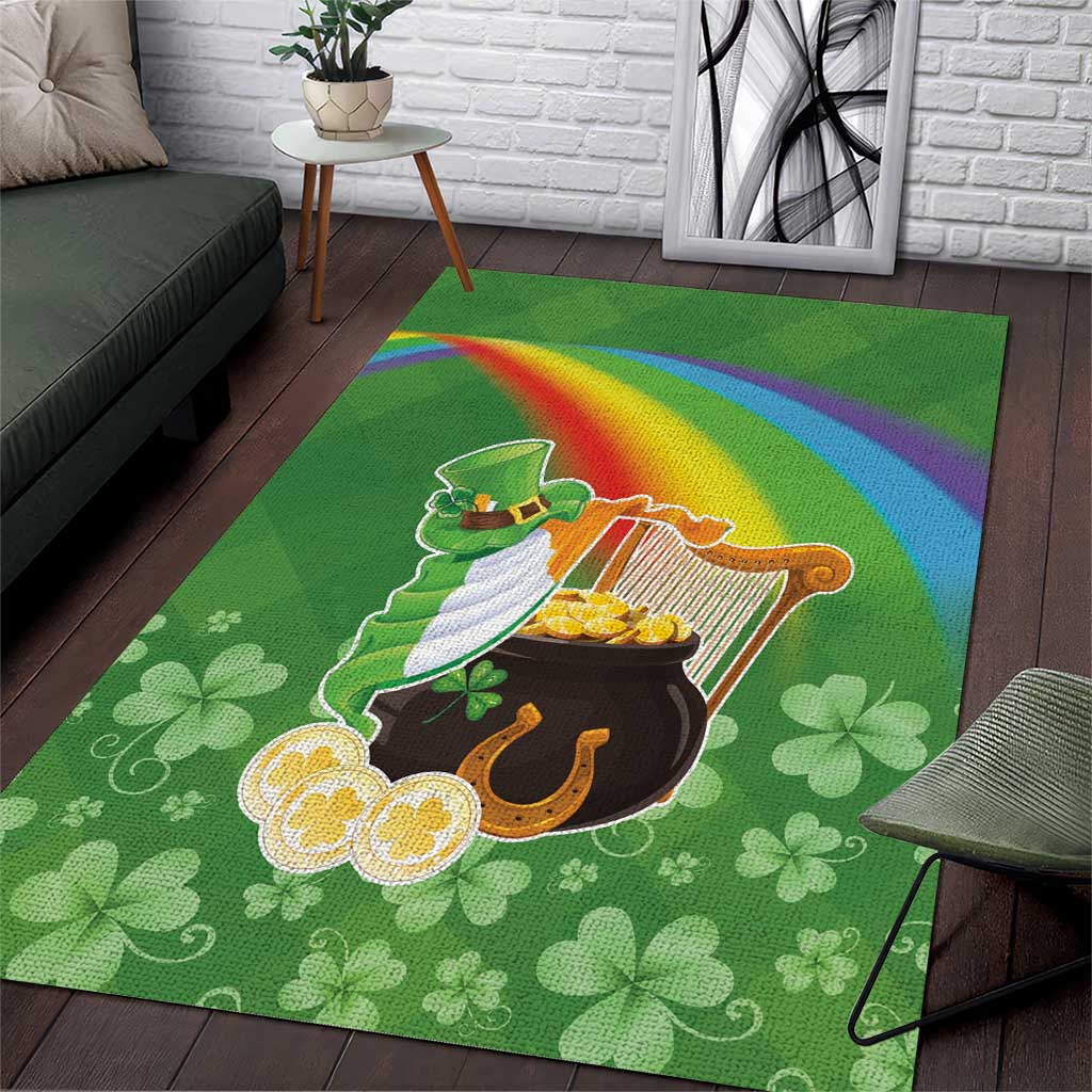 Celtic Harp Shamrock Republic of Ireland Area Rug
