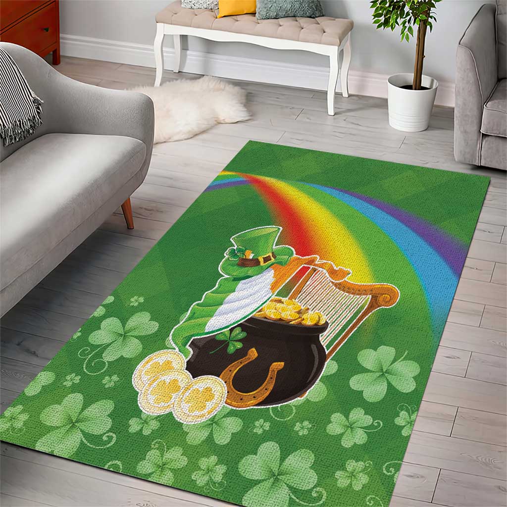 Celtic Harp Shamrock Republic of Ireland Area Rug