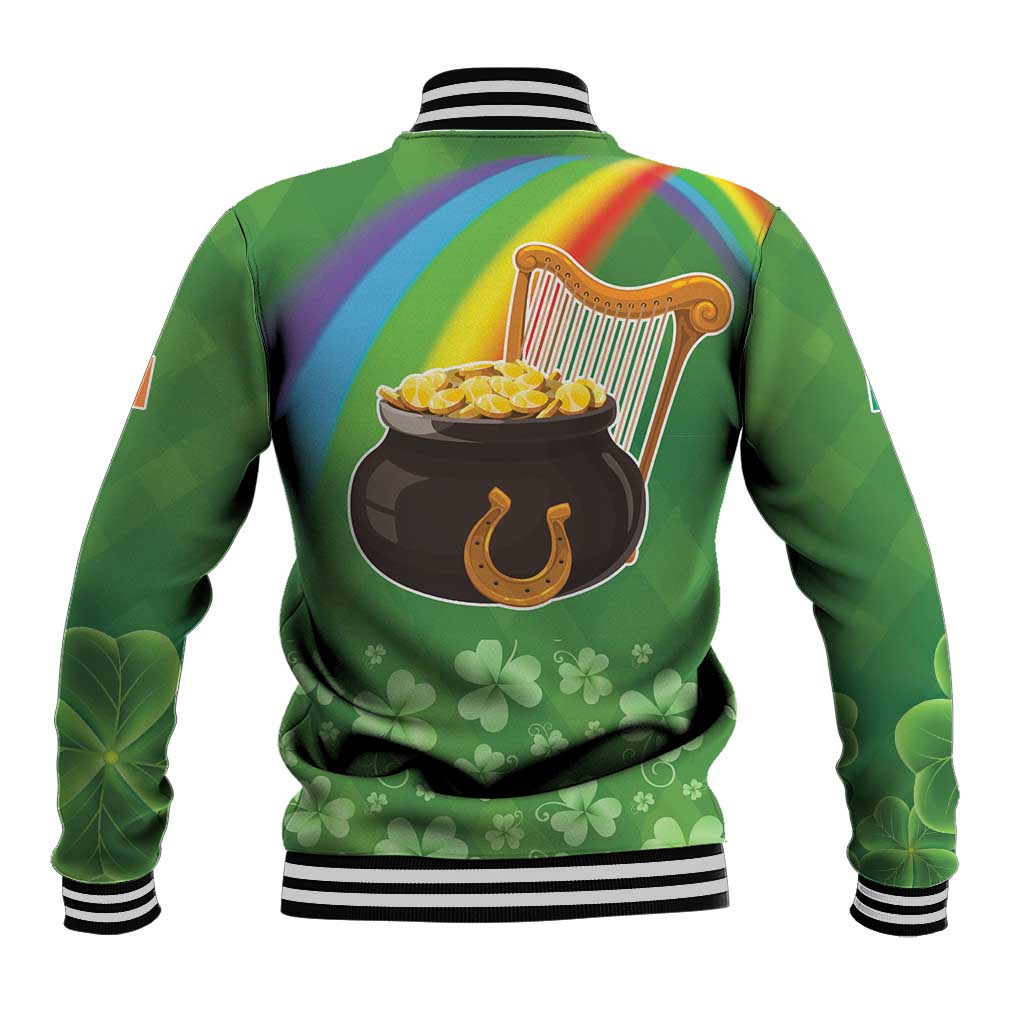 Celtic Harp Shamrock Republic of Ireland Baseball Jacket