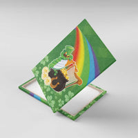 Celtic Harp Shamrock Republic of Ireland Canvas Wall Art