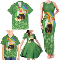 Celtic Harp Shamrock Republic of Ireland Family Matching Tank Maxi Dress and Hawaiian Shirt