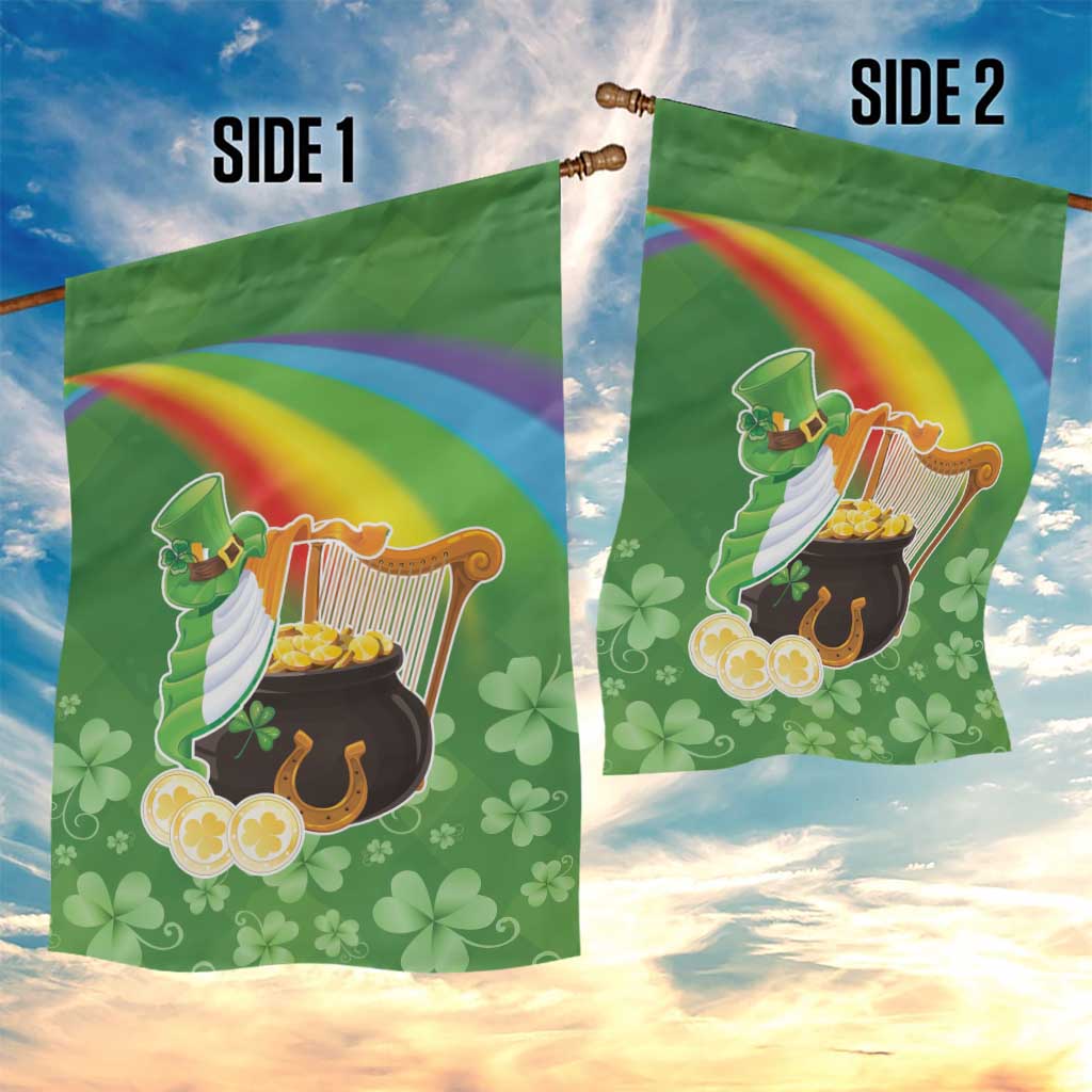 Celtic Harp Shamrock Republic of Ireland Garden Flag