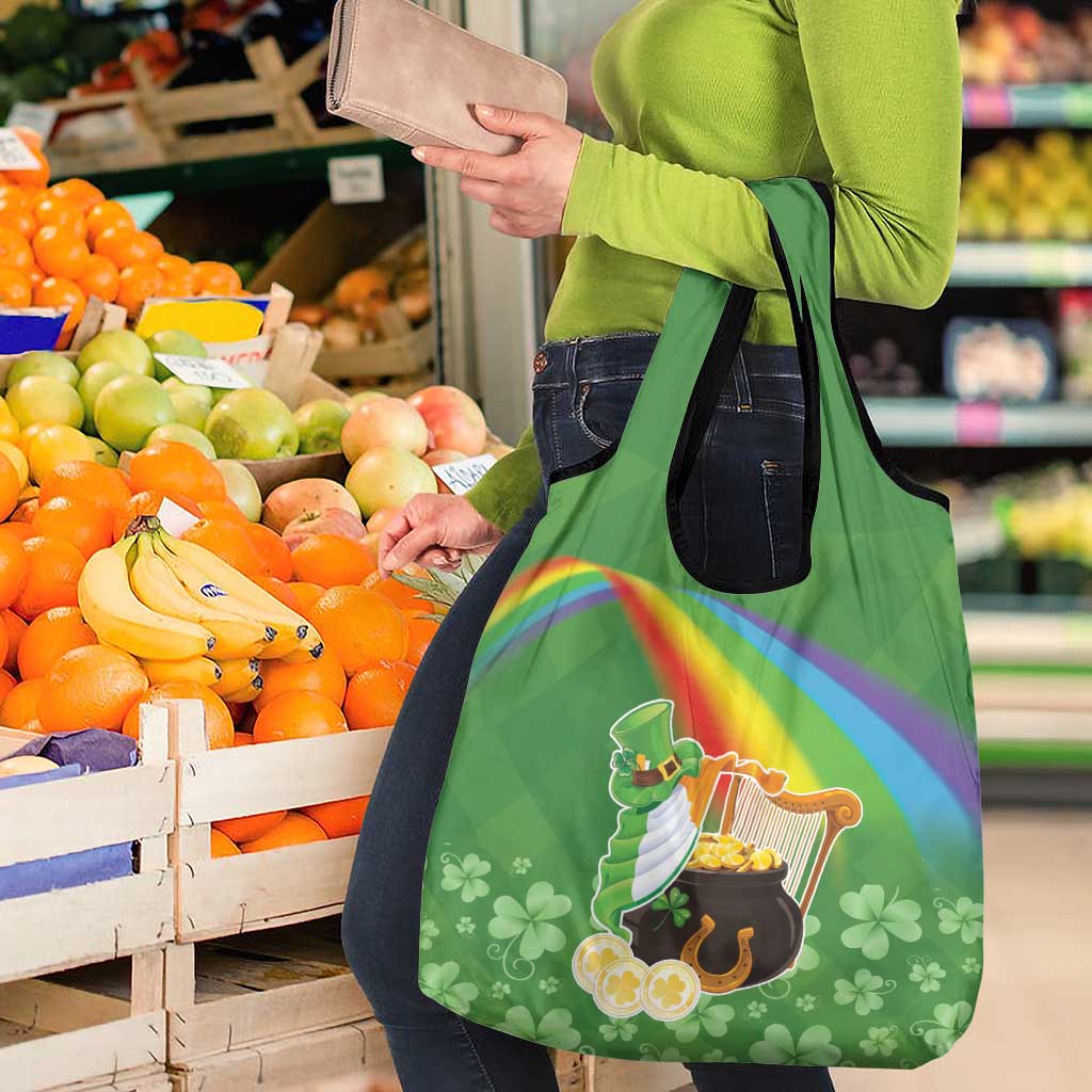 Celtic Harp Shamrock Republic of Ireland Grocery Bag