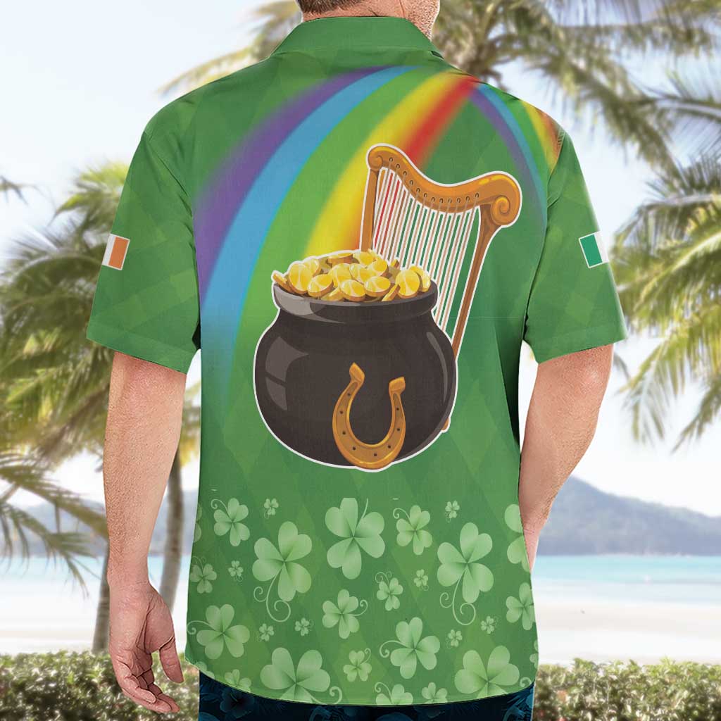 Celtic Harp Shamrock Republic of Ireland Hawaiian Shirt