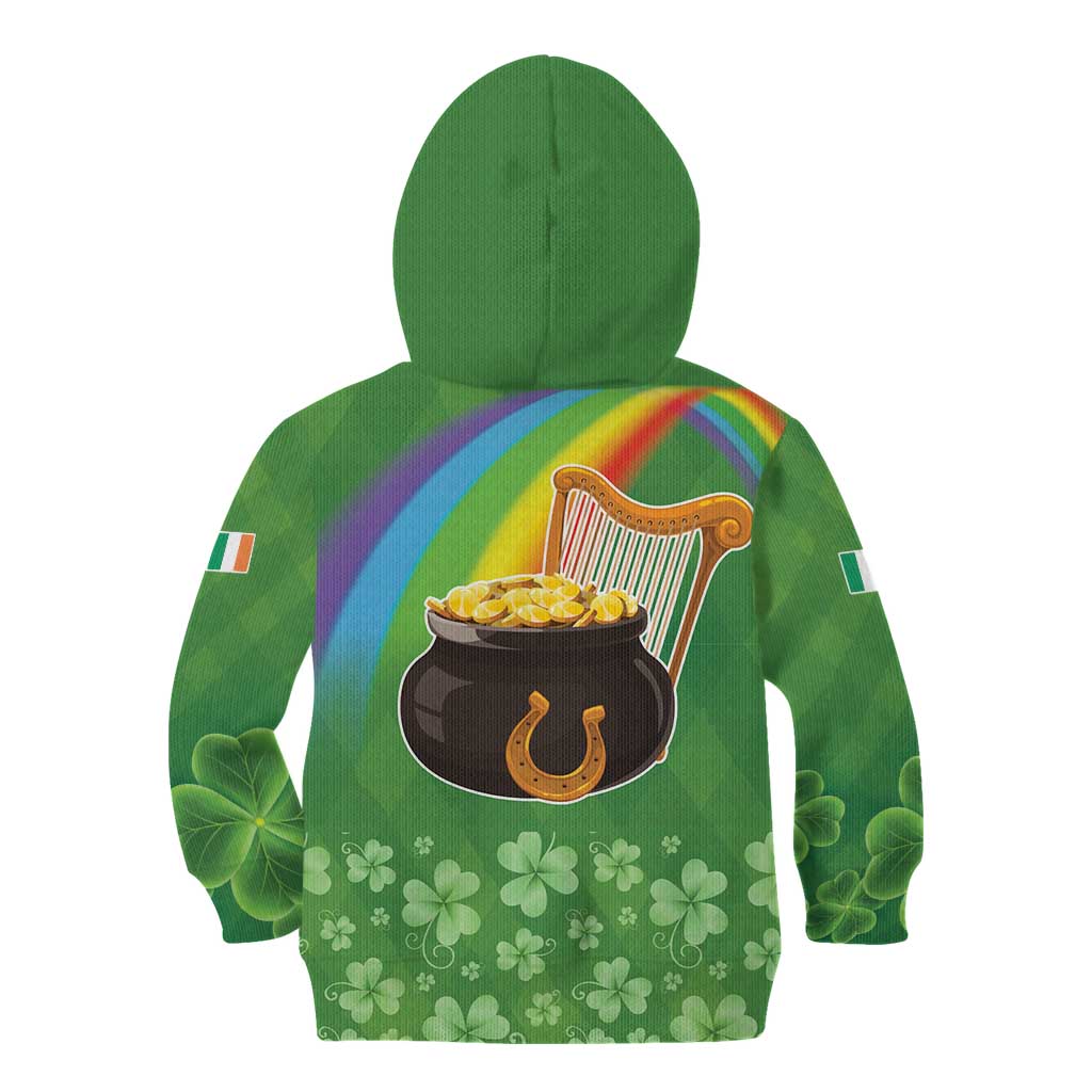 Celtic Harp Shamrock Republic of Ireland Kid Hoodie