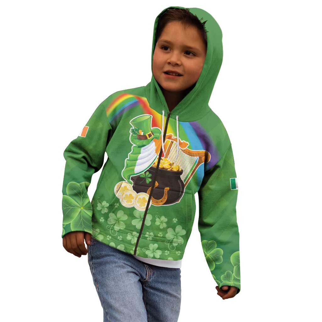 Celtic Harp Shamrock Republic of Ireland Kid Hoodie