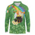 Celtic Harp Shamrock Republic of Ireland Long Sleeve Polo Shirt