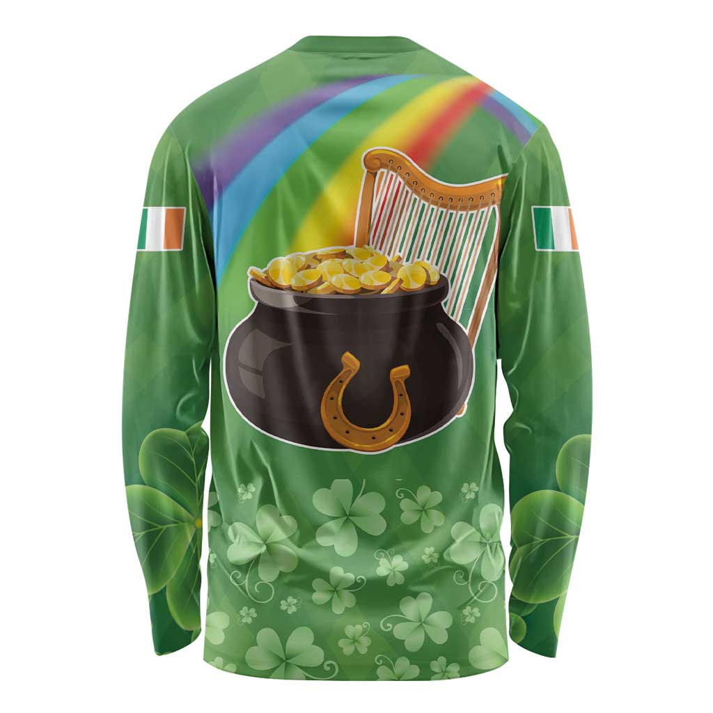 Celtic Harp Shamrock Republic of Ireland Long Sleeve Shirt