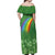 Celtic Harp Shamrock Republic of Ireland Off Shoulder Maxi Dress