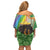 Celtic Harp Shamrock Republic of Ireland Off Shoulder Short Dress