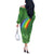 Celtic Harp Shamrock Republic of Ireland Off The Shoulder Long Sleeve Dress