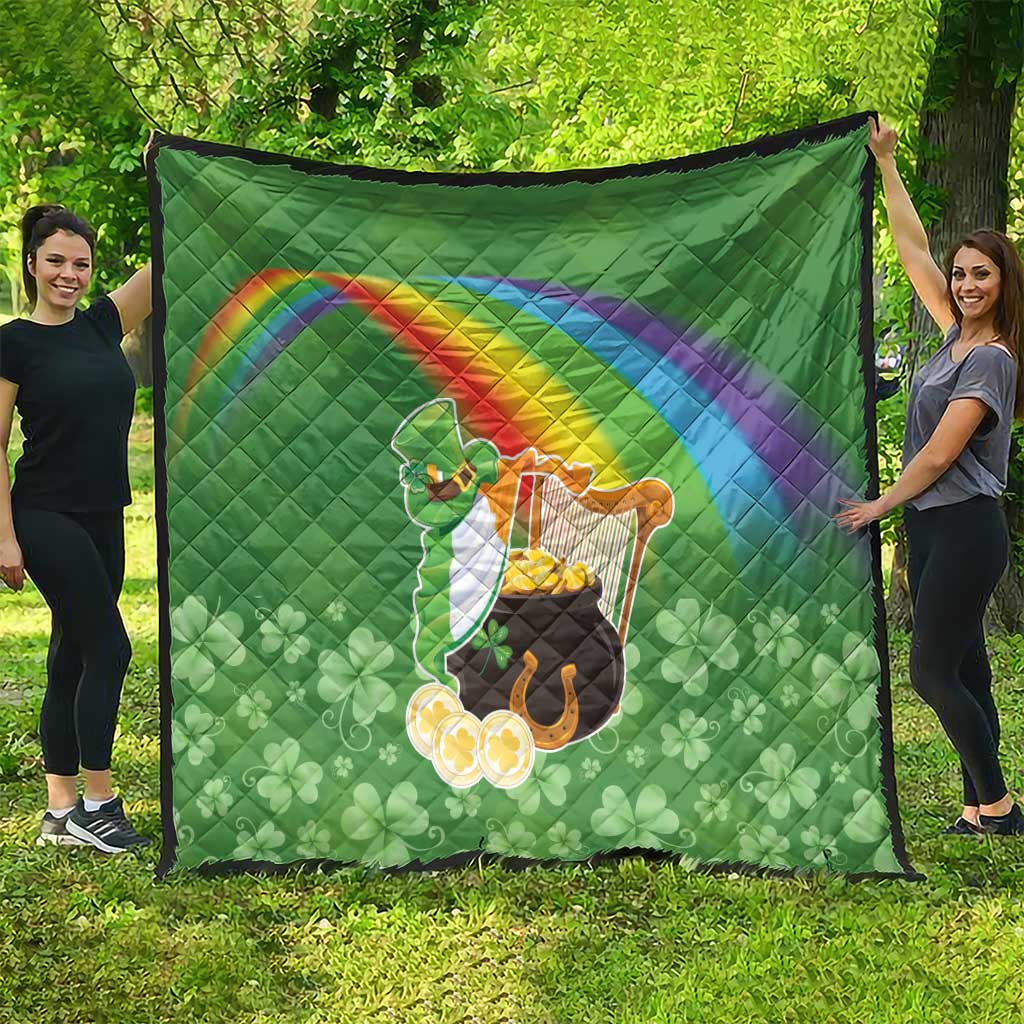 Celtic Harp Shamrock Republic of Ireland Quilt